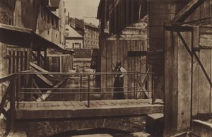 Les bords de la Bièvre au bas de la rue des Gobelins - (after) French Photographer