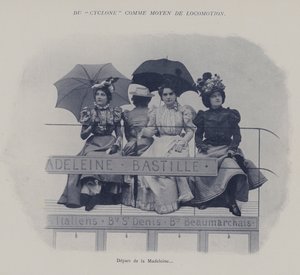 Du "Cyclone" comme moyen de transport - départ de la Madeleine