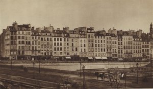 Quai Le Pelletier vers 1855, maintenant partie du quai de Gesvres - (after) French Photographer