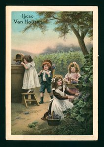 Enfants cueillant des raisins