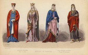 Mode en France : Costumes Capétiens 1100 à 1364 ; Costumes Carolingiens IXe et Xe Siècles - (after) French School