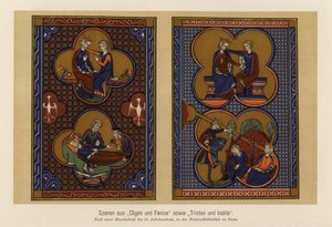 Scènes de Cliges et Fenice et Tristan et Isolde