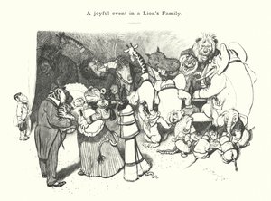 Un événement joyeux dans une famille de lions