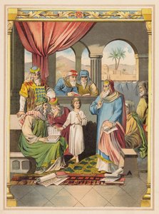 Jésus avec les anciens dans le temple - (after) German School