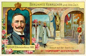 Kaiser Wilhelm II visitant la Saalburg, Allemagne