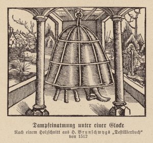 Inhalation de vapeur sous une cloche - (after) German School