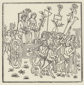 Procession tirant un char - (after) Italian School