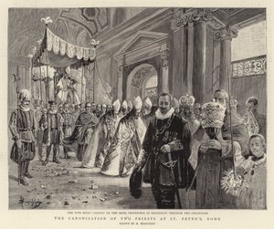 La Canonisation de deux prêtres à Saint-Pierre de Rome - (after) Italian School