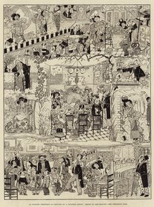 Un Noël anglais tel que représenté par un artiste japonais (gravure)