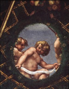 Anges regardant par une fenêtre