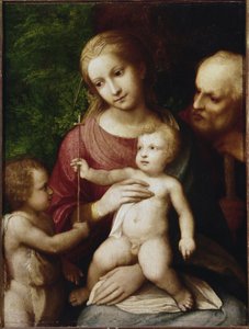 Sainte Famille avec saint Jean-Baptiste enfant - (c.1489 1534) Correggio