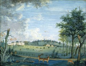 Parc du Raincy, le Château et les Rochers, vers 1754-93 - 1717 1806 Carmontelle
