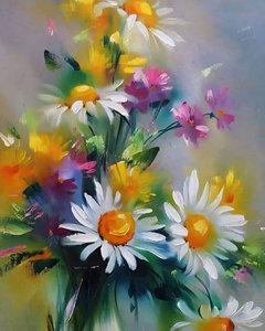 Fleurs colorées