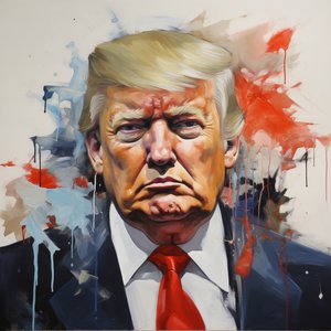 Donald Trump Pop Art Canvas Print, framed Wood, Modern Canvas Wall art - F. Abderrahim