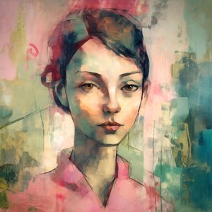 portrait de maurice, jeune femme punk rose, Décorations murales pour toutes les pièces - F. Abderrahim