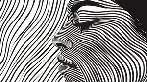 Minimalist Single Line Style, woman face, wall decor | print on demand - F. Abderrahim