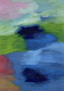 Une fusion expressive des trois couleurs primaires, le bleu, le rouge et le jaune, qui dansent en harmonie
