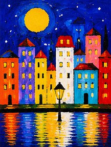 Une explosion de couleurs au clair de lune