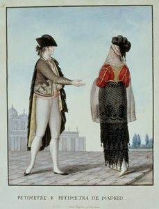 Noble et noble dame de Madrid, fin du XVIIIe siècle - 18th century Naples school
