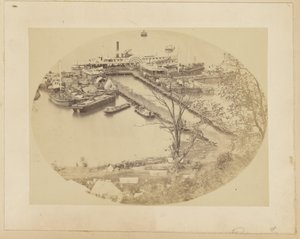 [Lower Wharf, Belle Plain, USMRR Construction Corps] [16 mai 1864].