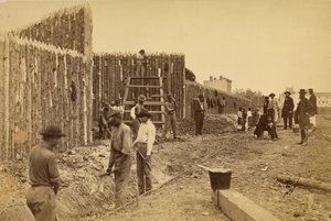 [Barrière construite par le général Haupt pour protéger les biens du gouvernement, Orange  Alexandria R.R., Alexandria, Virigina].