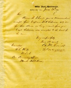 Lettre de A. M. Sevier, Duvall