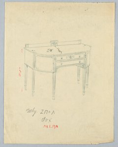 Conception pour buffet avec motifs de vase néo-classiques