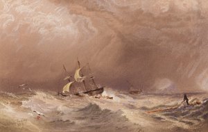 Un navire en détresse - A.V. Copley (after) Fielding