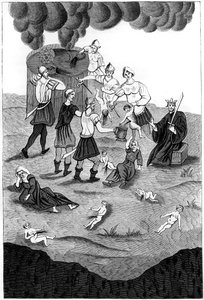 Juifs prenant le sang des enfants chrétiens pour leurs rites mystiques, 1849