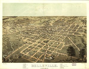 Belleville, St. Clair Co., Illinois 1867. LOC 73693343 - A.; Chicago Lithographing Co. Ruger