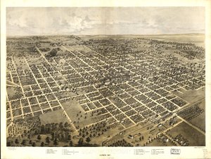 Bloomington, Illinois 1867. LOC 73693345 - A.; Chicago Lithographing Co. Ruger