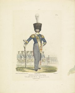 Tambour-major en uniforme complet
