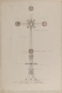 Haut Autel : croix en or et argent proposée, 5 pieds de haut - A. Edward Jones and Co.