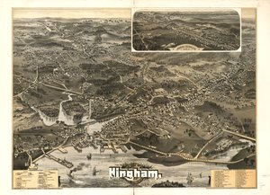Ville de Hingham, Comté de Plymouth, Mass. 1885 - A. F.; Geo. H. Walker and Co. Poole