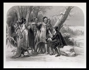 Roger Williams abrité par les Narragansetts, 1636, de 