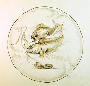 Conception de Wedgwood pour une assiette, vers 1880