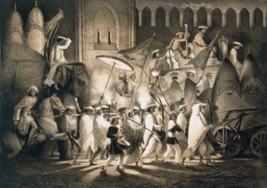 Delhi : Cortège et suite du Grand Moghol, pub. 1858