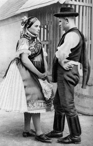 Un jeune couple slovaque, Hongrie, 1926