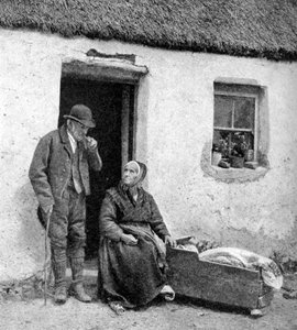 En attendant le docteur dans le Galway éloigné, Irlande, 1922