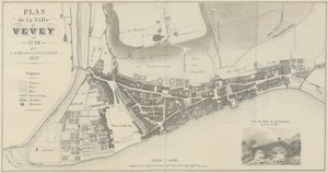 Plan de la ville de Vevey en 1726 - A. de Mandrot