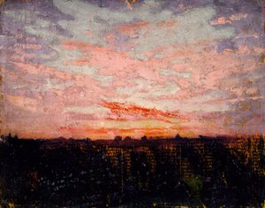 Lever ou coucher de soleil, étude pour le livre, Concealing Coloration in the Animal Kingdom, vers 1905-1909 - Abbott Handerson Thayer