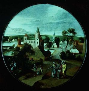 Mois de juin : Les pharisiens avertissant le Christ contre Hérode - Abel Grimmer or Grimer
