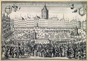 Vieux marché à Cologne, vers 1660 - Abraham Aubry