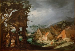 Paysage avec repos pendant la fuite - Abraham Bloemaert