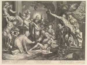 La résurrection de Lazare, ca. 1600 - Abraham Bloemaert
