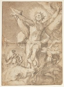 Saint Sébastien attaché à un arbre par un soldat romain - Abraham Bloemaert