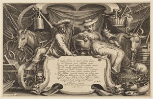 Page de titre, "La série de la ferme et du paysage" - Abraham Bloemaert