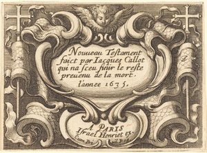 Frontispice pour "Le Nouveau Testament" de Callot