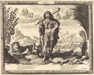 Louis XIII en Hercule - Abraham Bosse