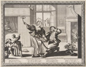 La Batteuse de mari, vers 1633 (eau-forte et gravure)